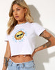 Immagine di Shrunk Tee in bianco Retro Sun