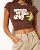Immagine di Tinsi Crop Top in Deep Mahogany Cream Of The Crop