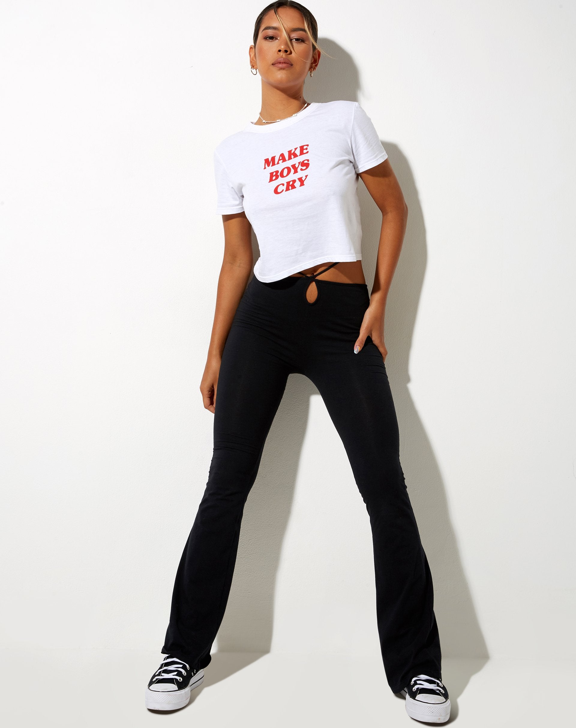 Immagine di Shrunk Tee in bianco Make Boys Cry