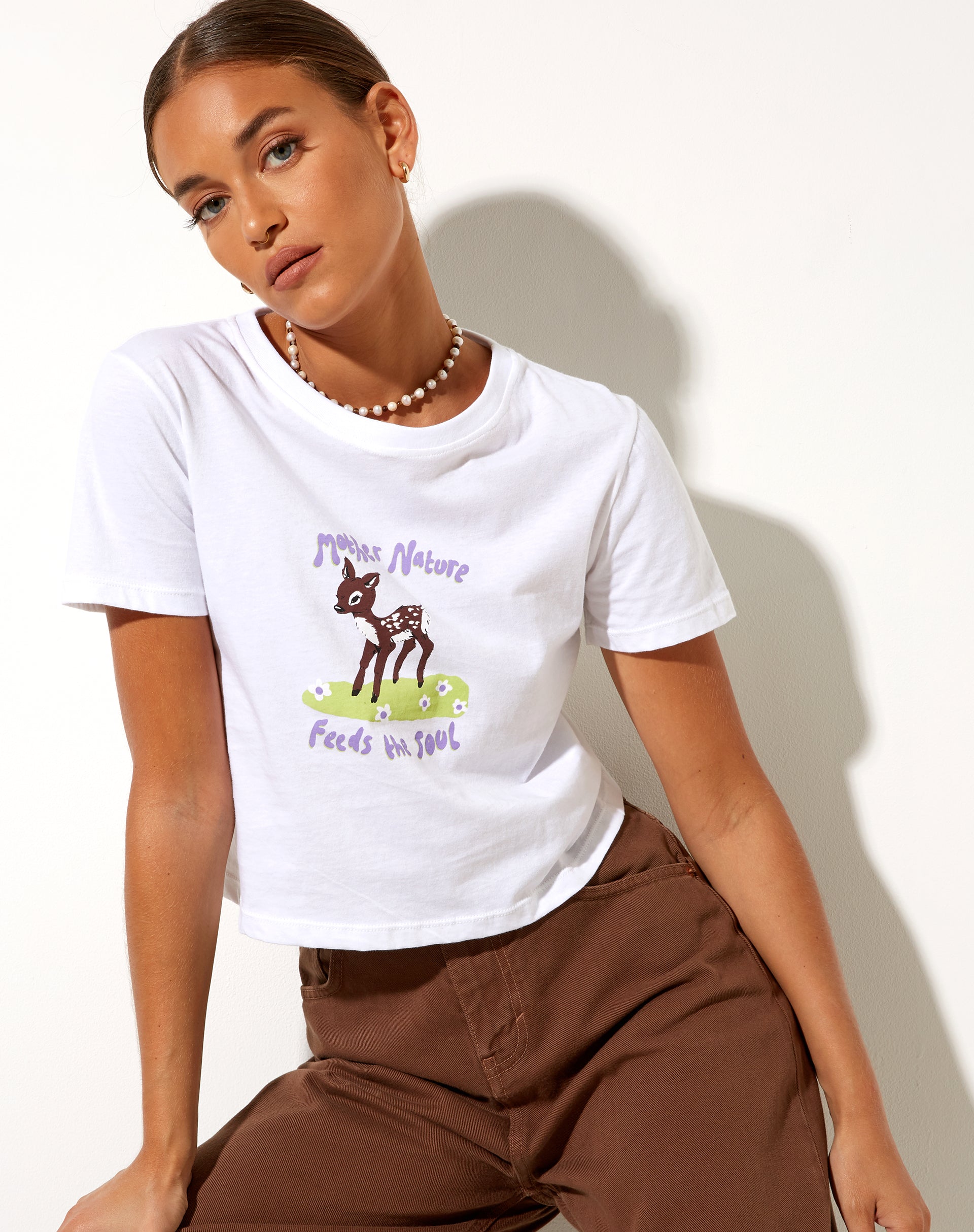 Immagine della t-shirt Shrunk in bianco Madre Natura