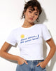 Immagine di Shrunk Tee in bianco Non stressarti, fai del tuo meglio