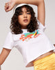 Immagine di Shrunk Tee in White Magic Rainbow Mushroom