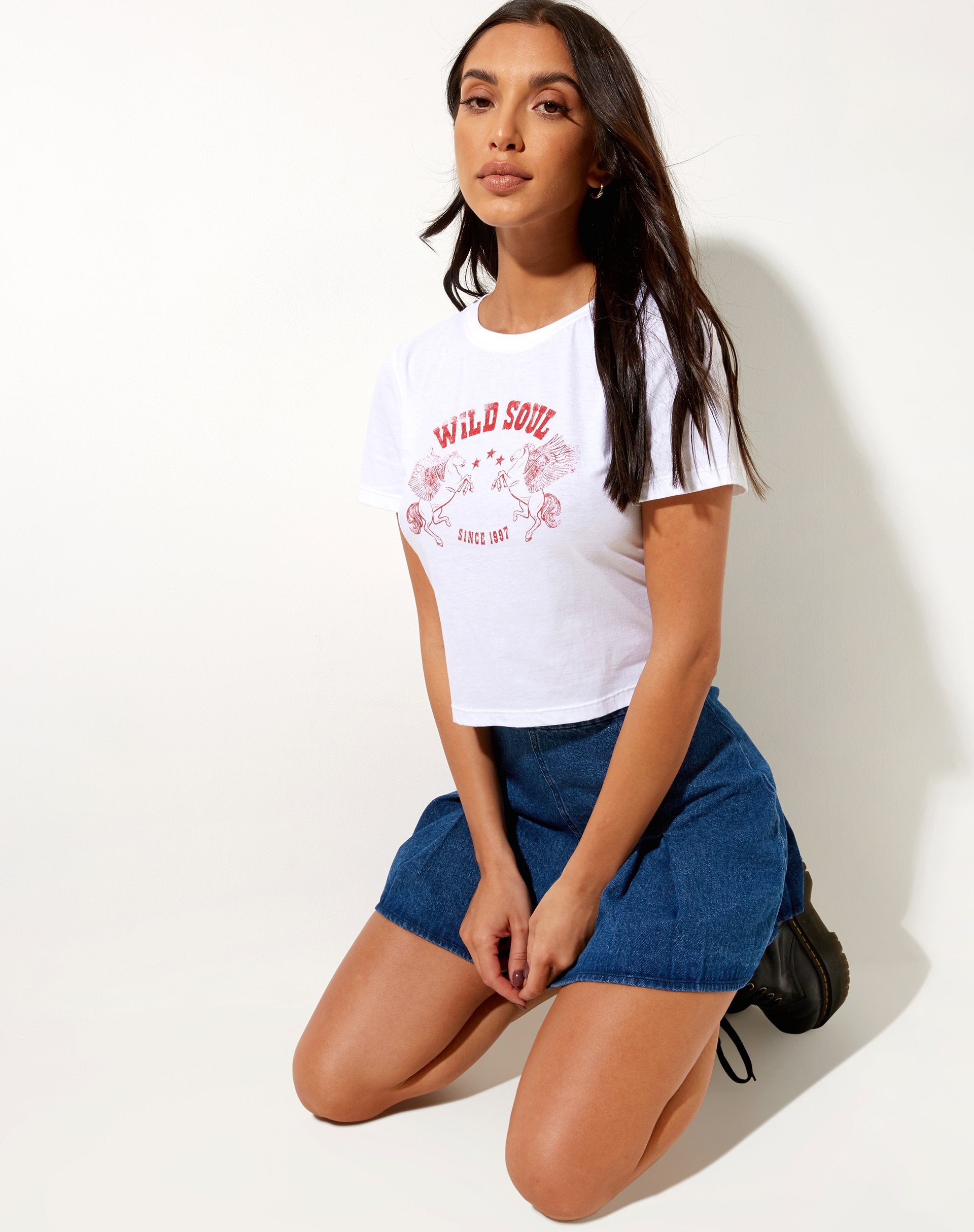 Immagine di Shrunk Tee in bianco Wild Soul