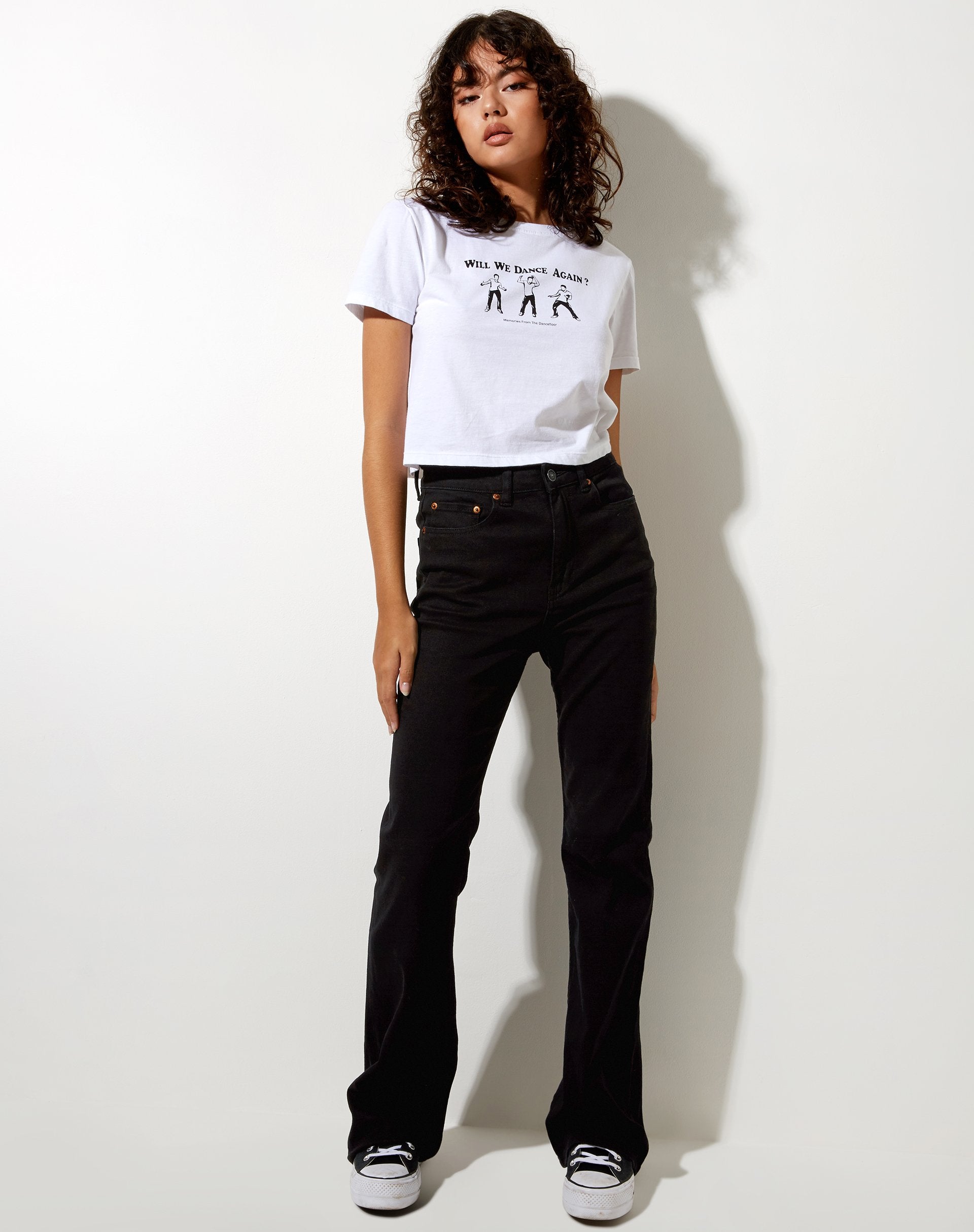 Immagine di Shrunk Tee in bianco Will We Dance Again