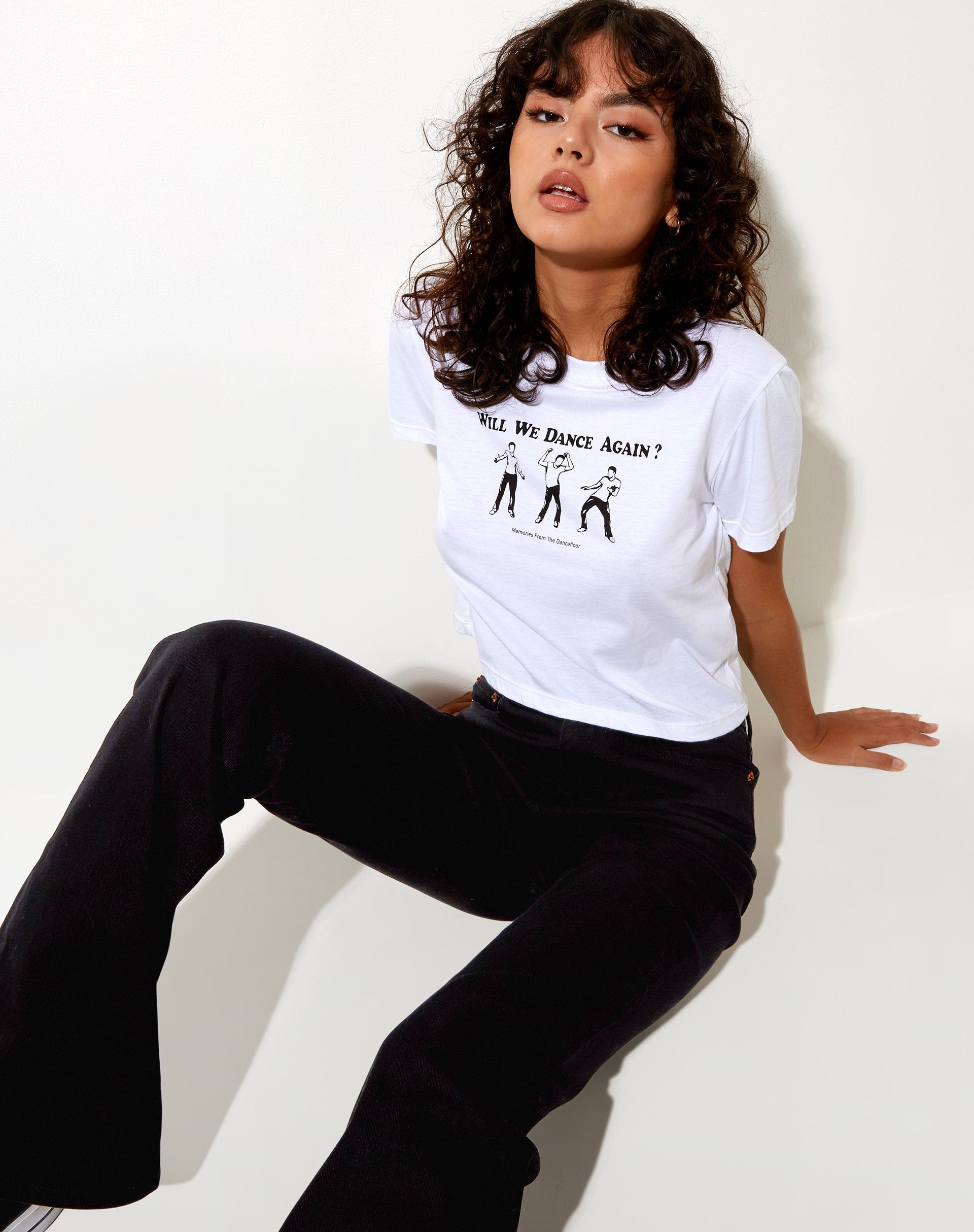 Immagine di Shrunk Tee in bianco Will We Dance Again
