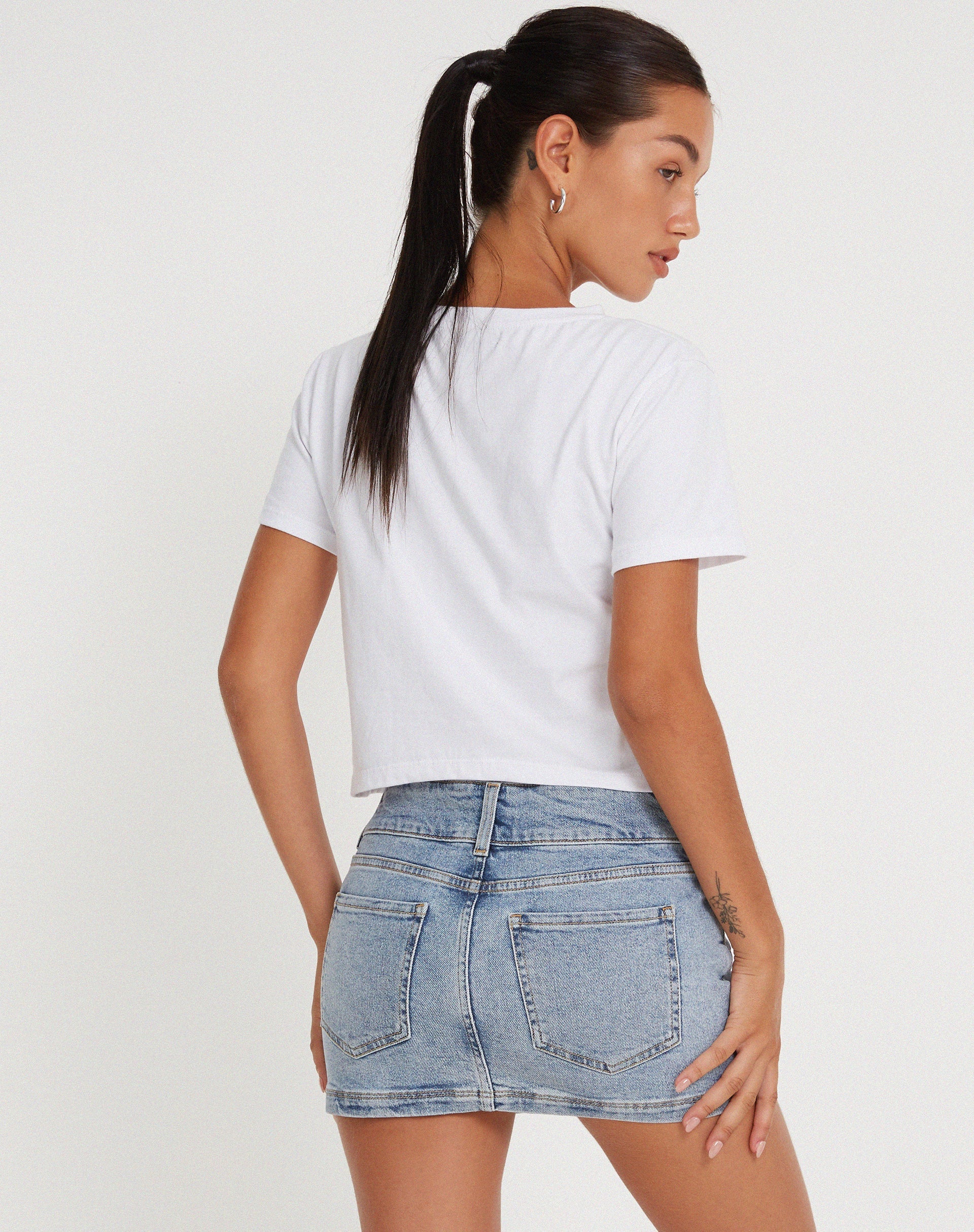 immagine di Shrunk Tee in bianco You Give Me The Ick
