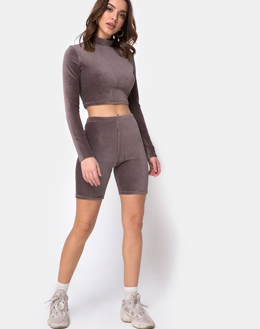 Immagine di Bike Short in velluto a coste Mocha