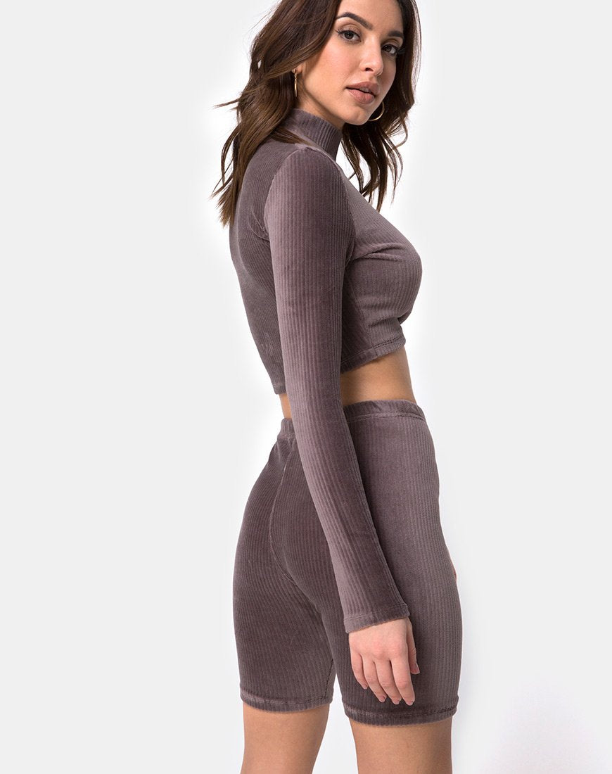 Immagine di Bike Short in velluto a coste Mocha