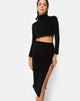 Immagine di Shureen Crop Top a costine nero
