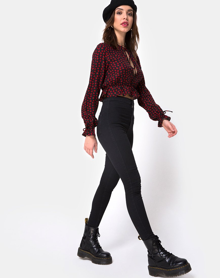 Immagine di Sibel Top in Dotty Rose Nero