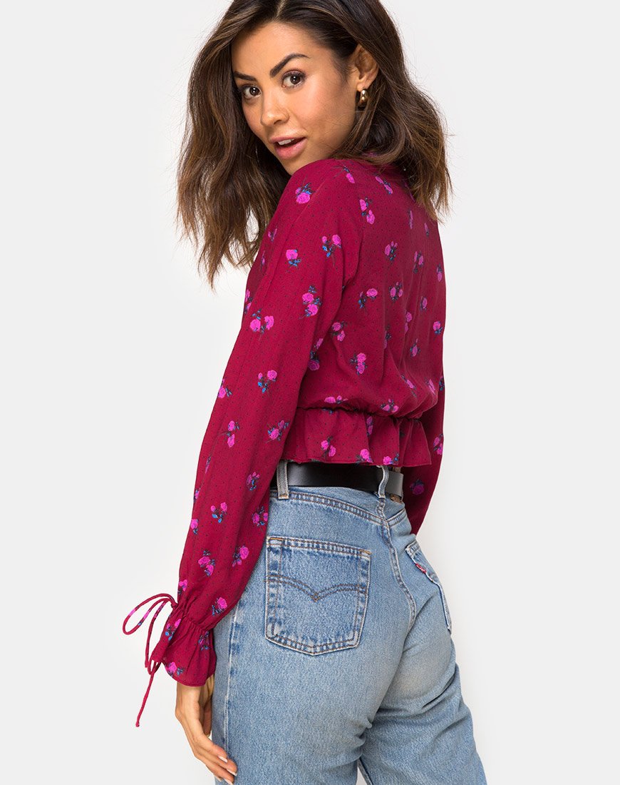 Top Sibel in rosa magenta