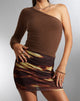 Immagine di MOTEL X IRIS Top Sidan in maglia marrone