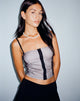 immagine di Sikka Corset Top in maglia nera