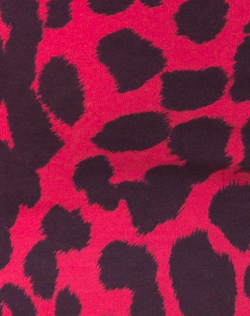 Immagine di Sinex Top in rosso giaguaro oversize