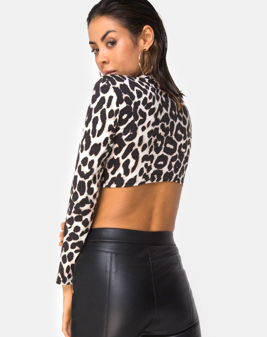 Sinex Cutout Crop Top in Jaguar Oversize