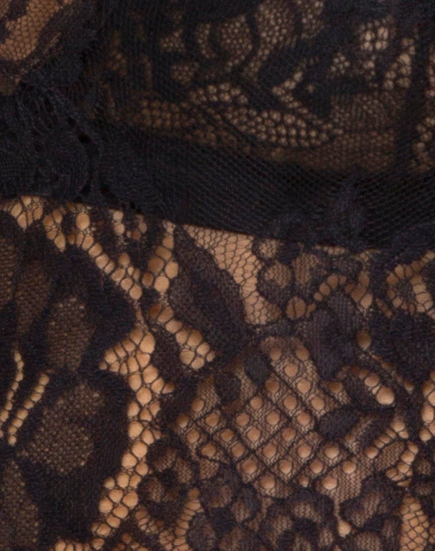 Immagine di Sinhor Crop Top in pizzo nero
