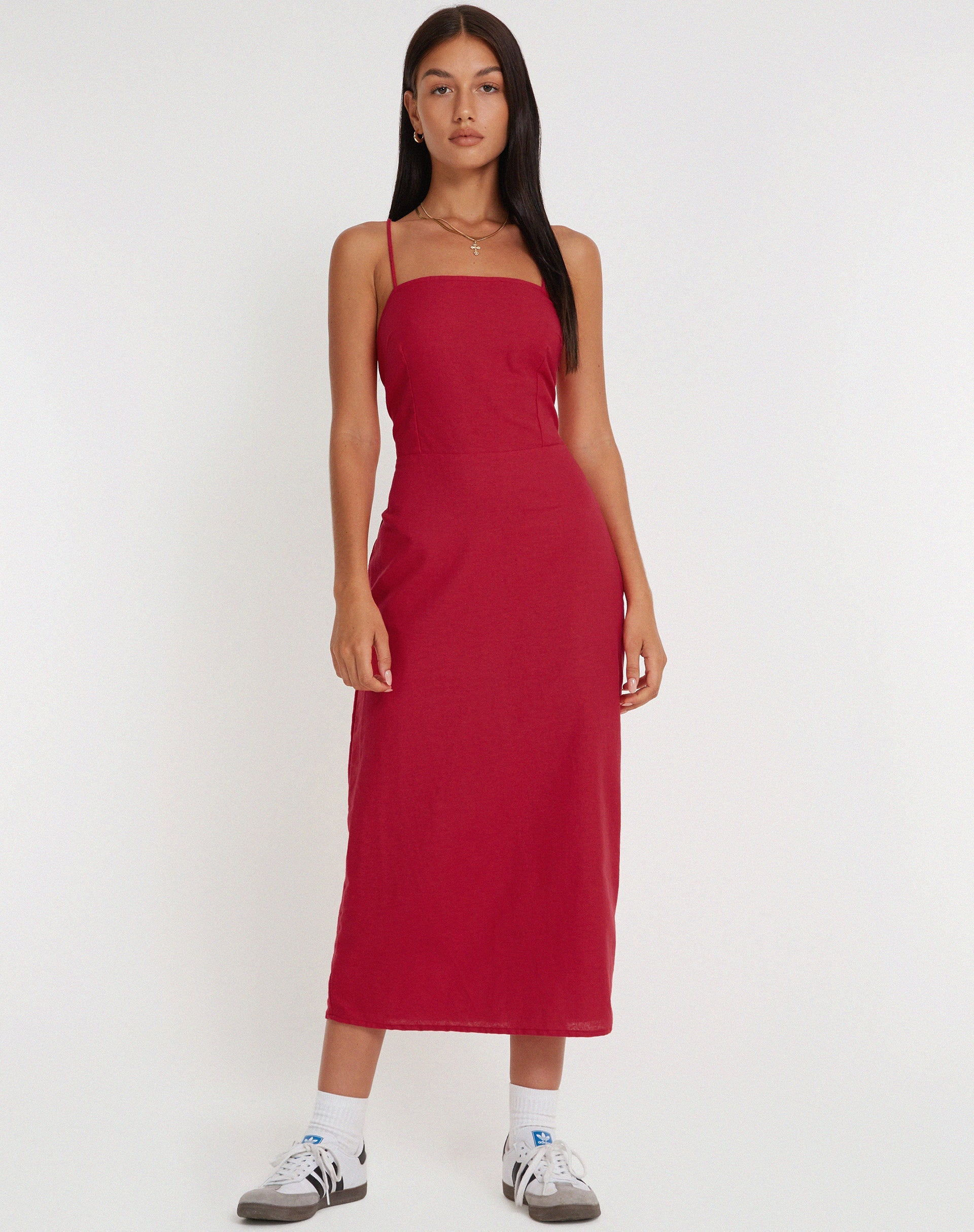 immagine di Sky Midi Dress in Tango Red