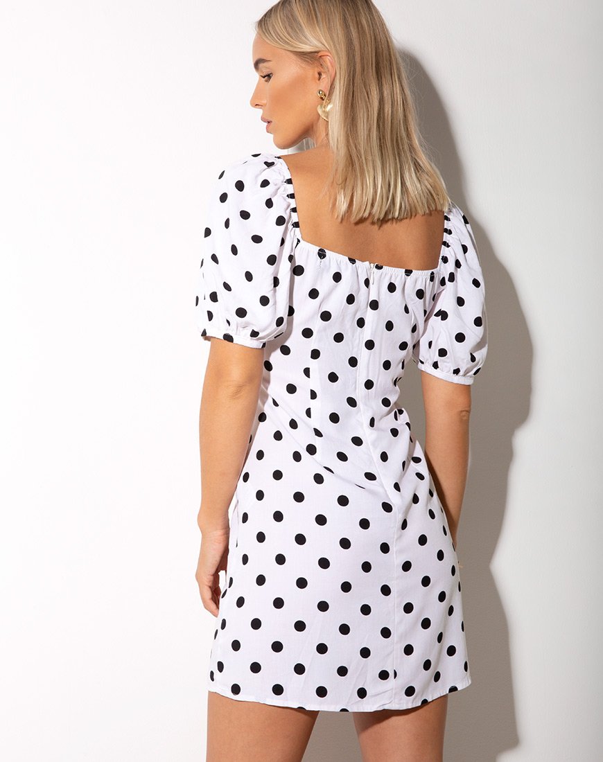 Immagine di Varie Mini Dress in 80s Polka Bianco