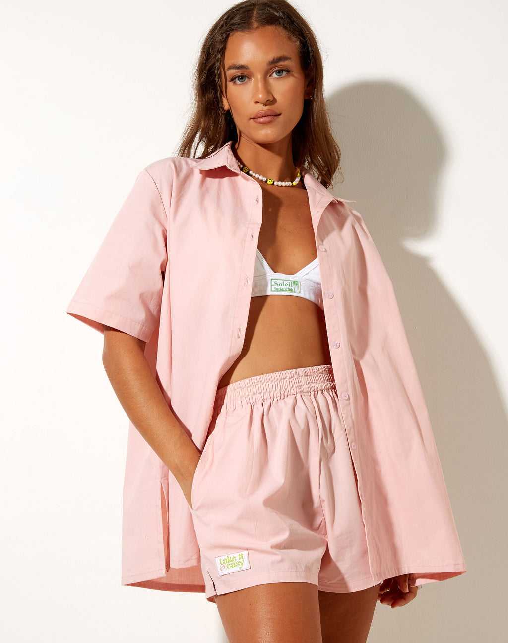 Pantaloncini Lala in Popeline Rosa Lady Take It Easy