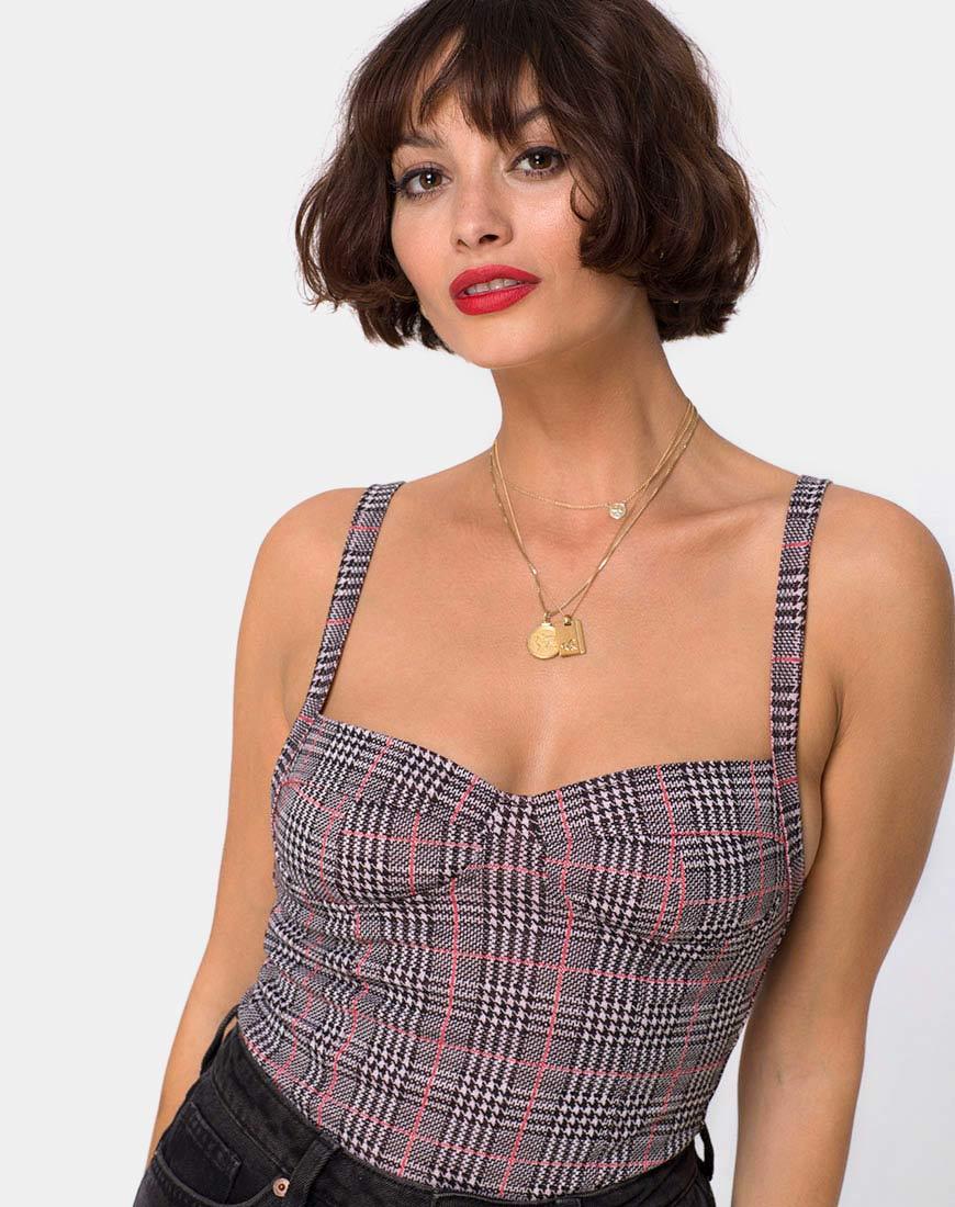 Immagine del corpetto Soares in Charles Check Blush