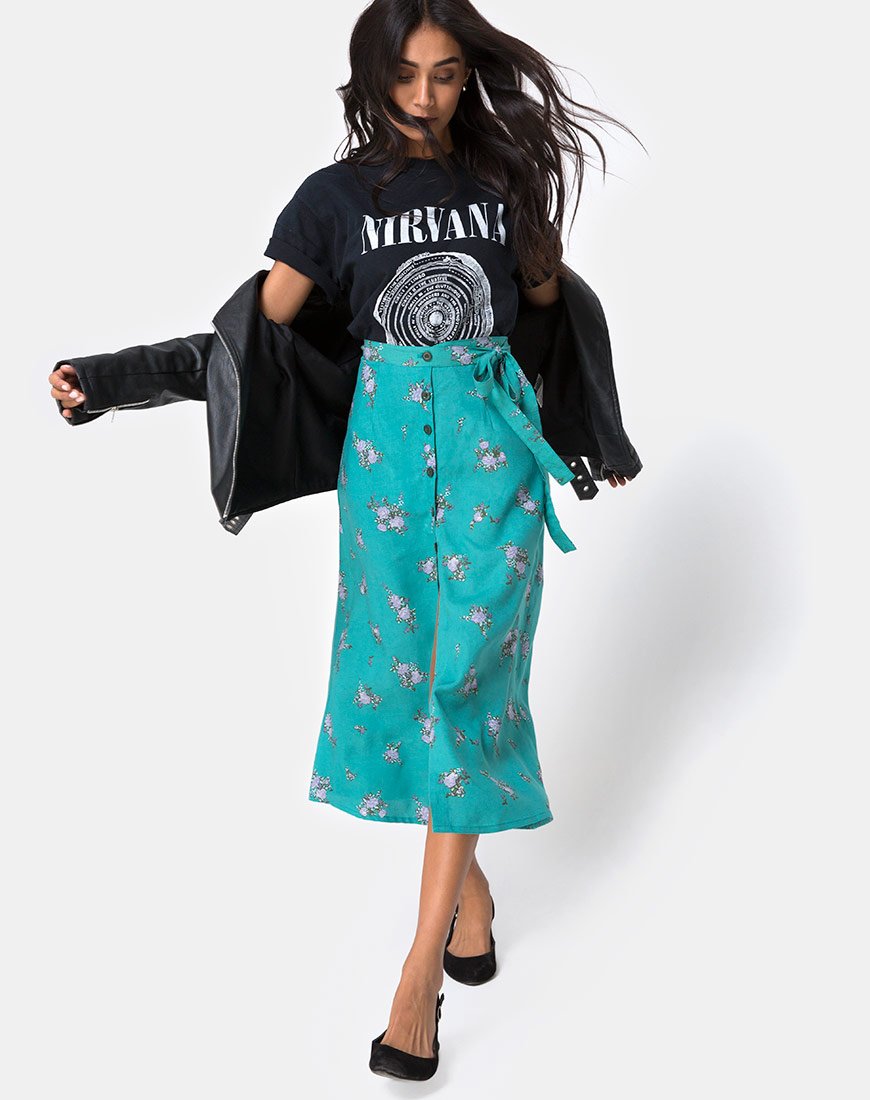 Gonna Prema Midi in verde Soi Rose