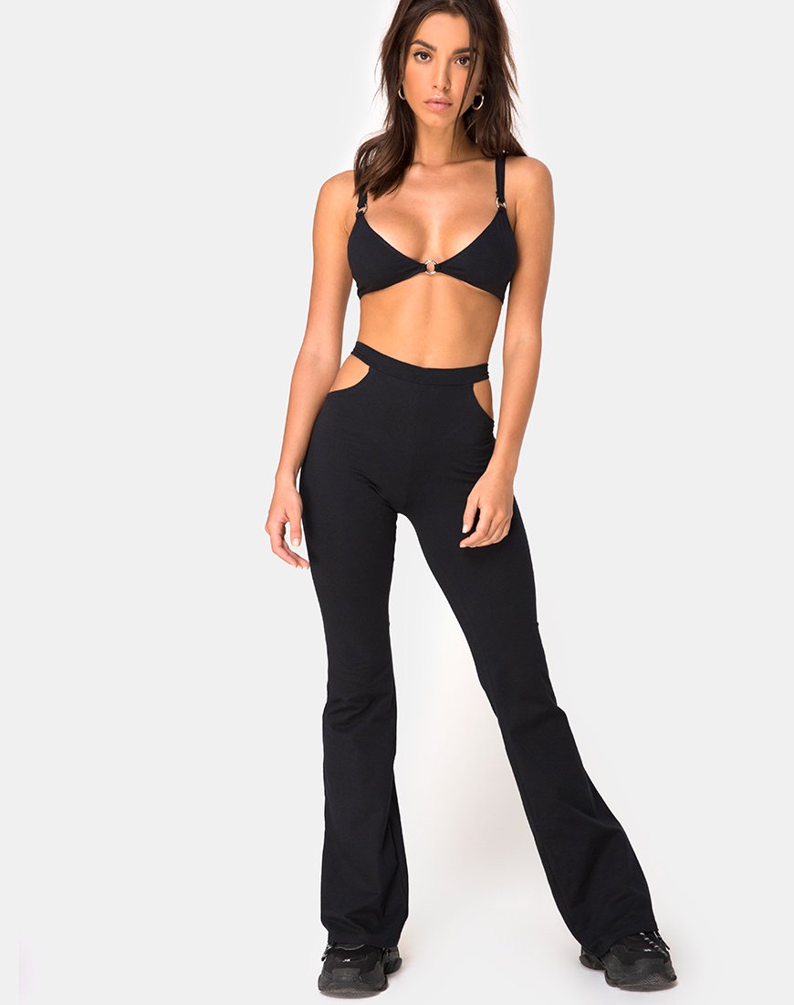 Rogen - Pantalone svasato nero
