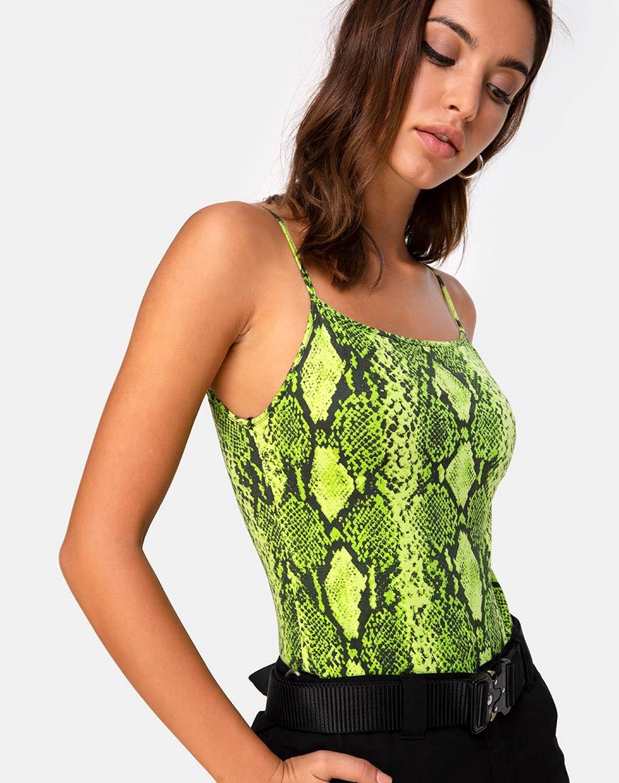 Corpetto Sol in Snake Lime