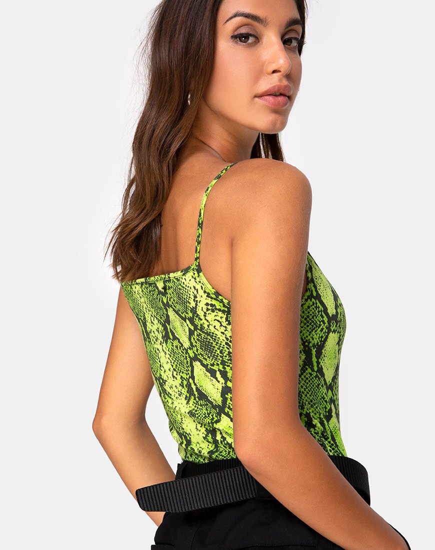 Corpetto Sol in Snake Lime