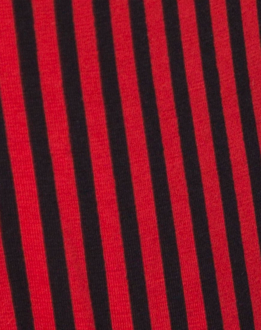 Immagine di Solemo Corpetto in mini-striscia rosso e nero