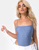 Immagine di Solemo Corpetto in Denim Blu Hot Fix