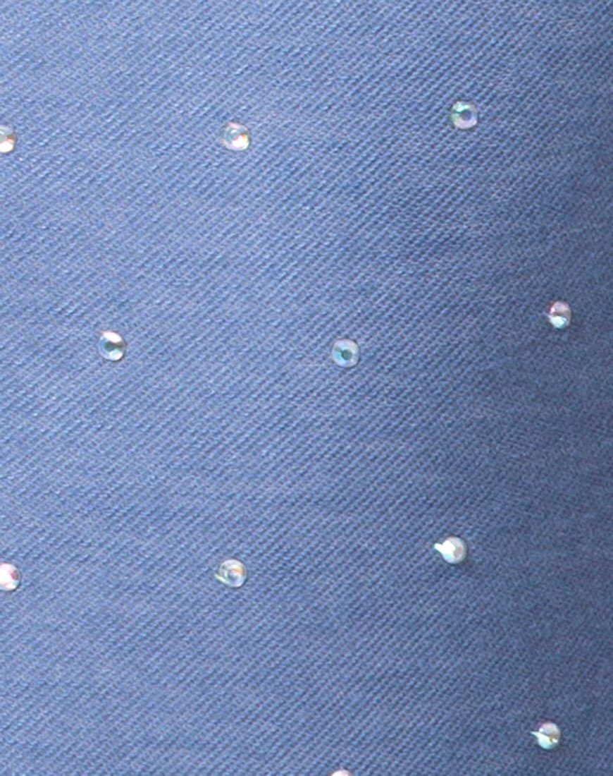 Immagine di Solemo Corpetto in Denim Blu Hot Fix
