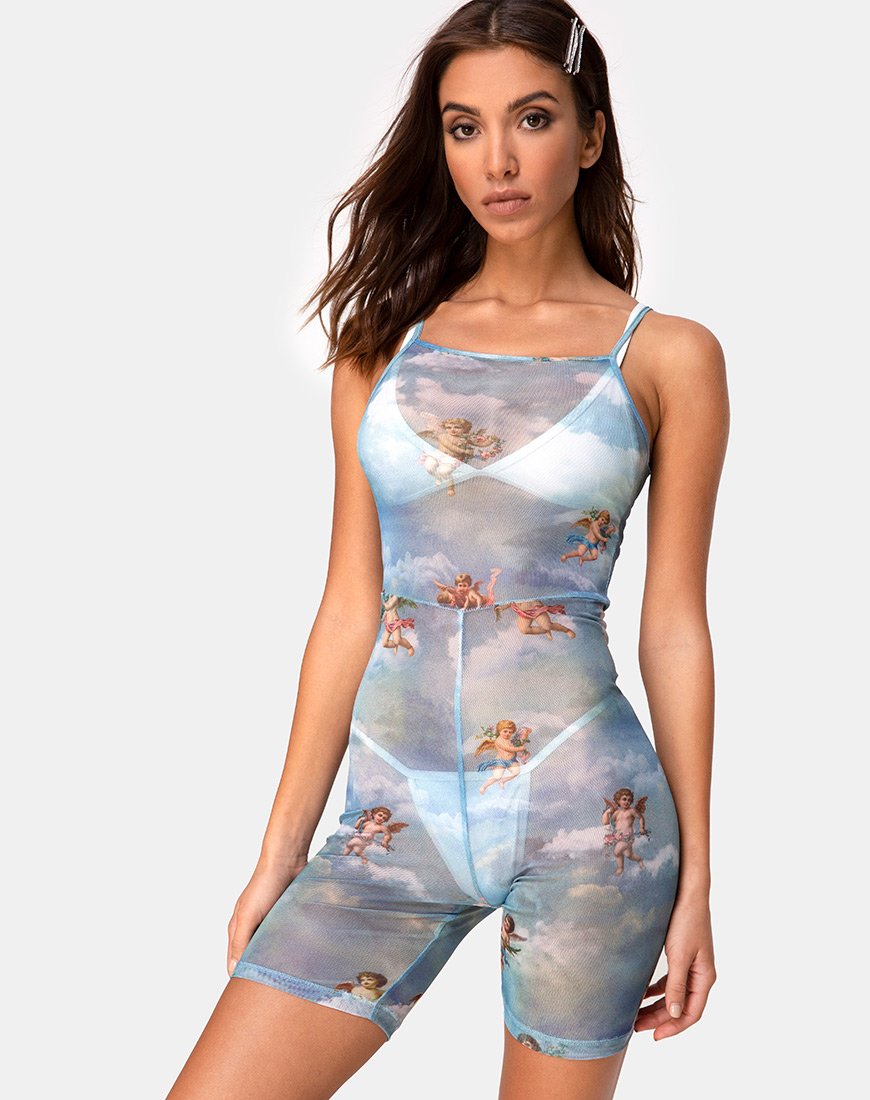 Solina Unitard in maglia Angel Sky Blue
