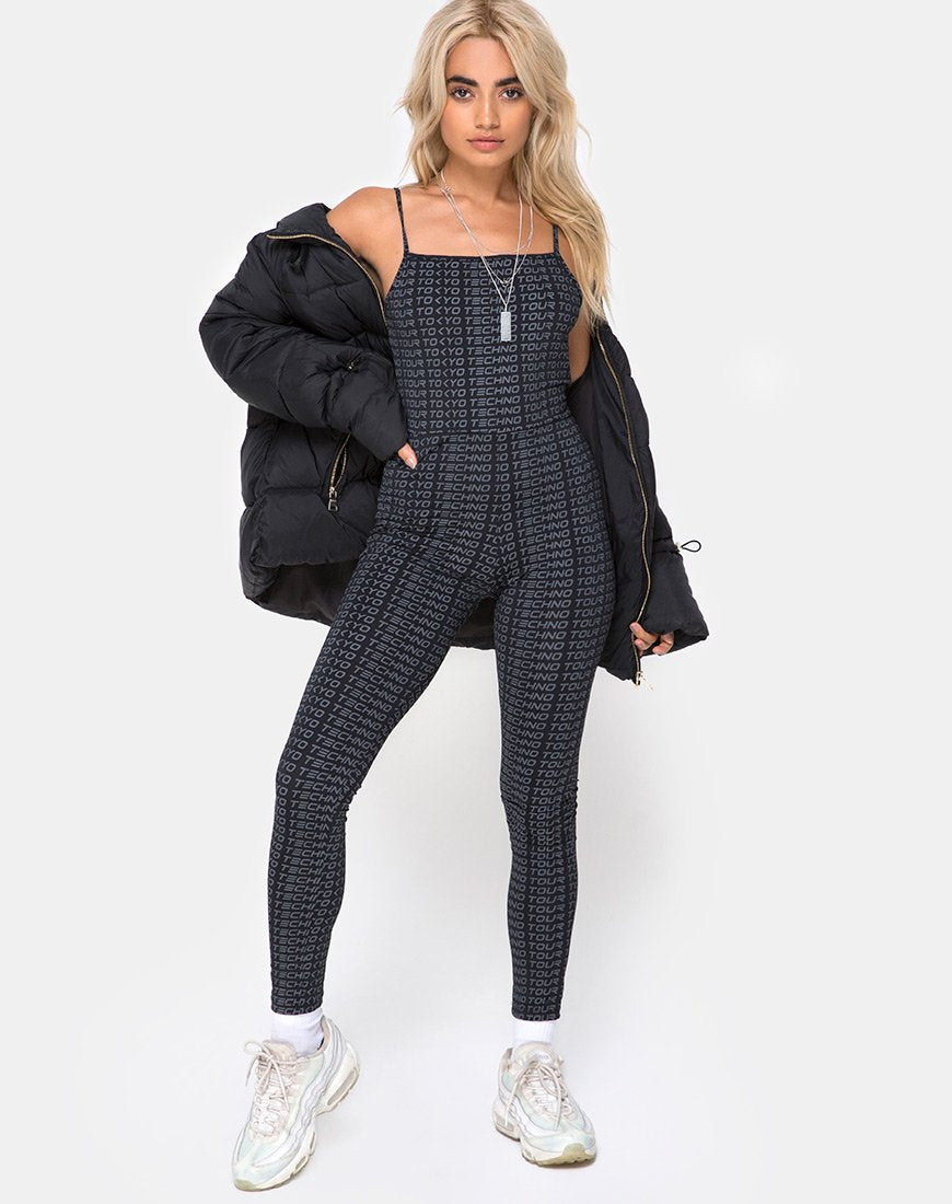 Solita Unitard in Tokyo Techno Tour Nero