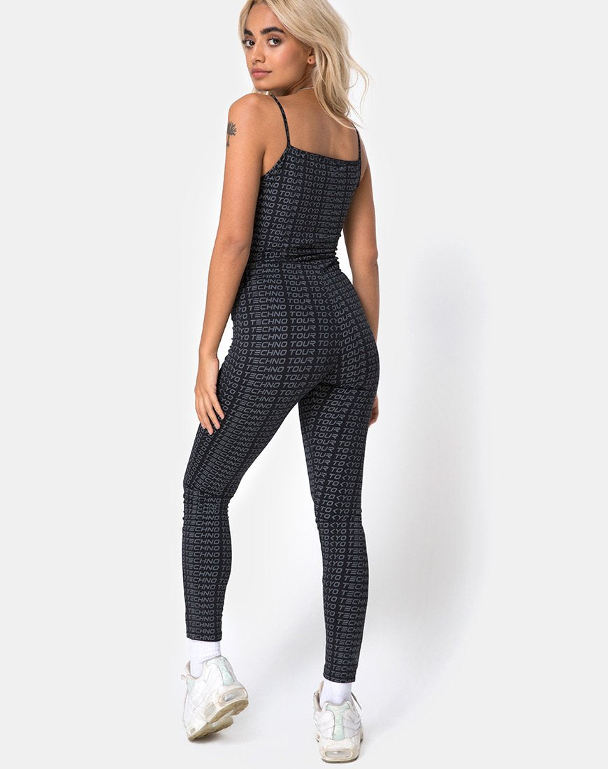 Solita Unitard in Tokyo Techno Tour Nero