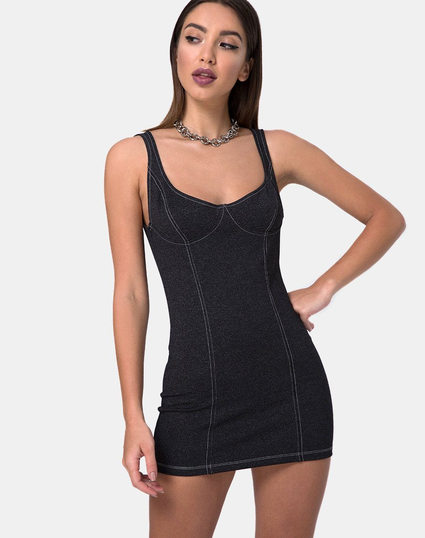 Abito Spara in denim nero