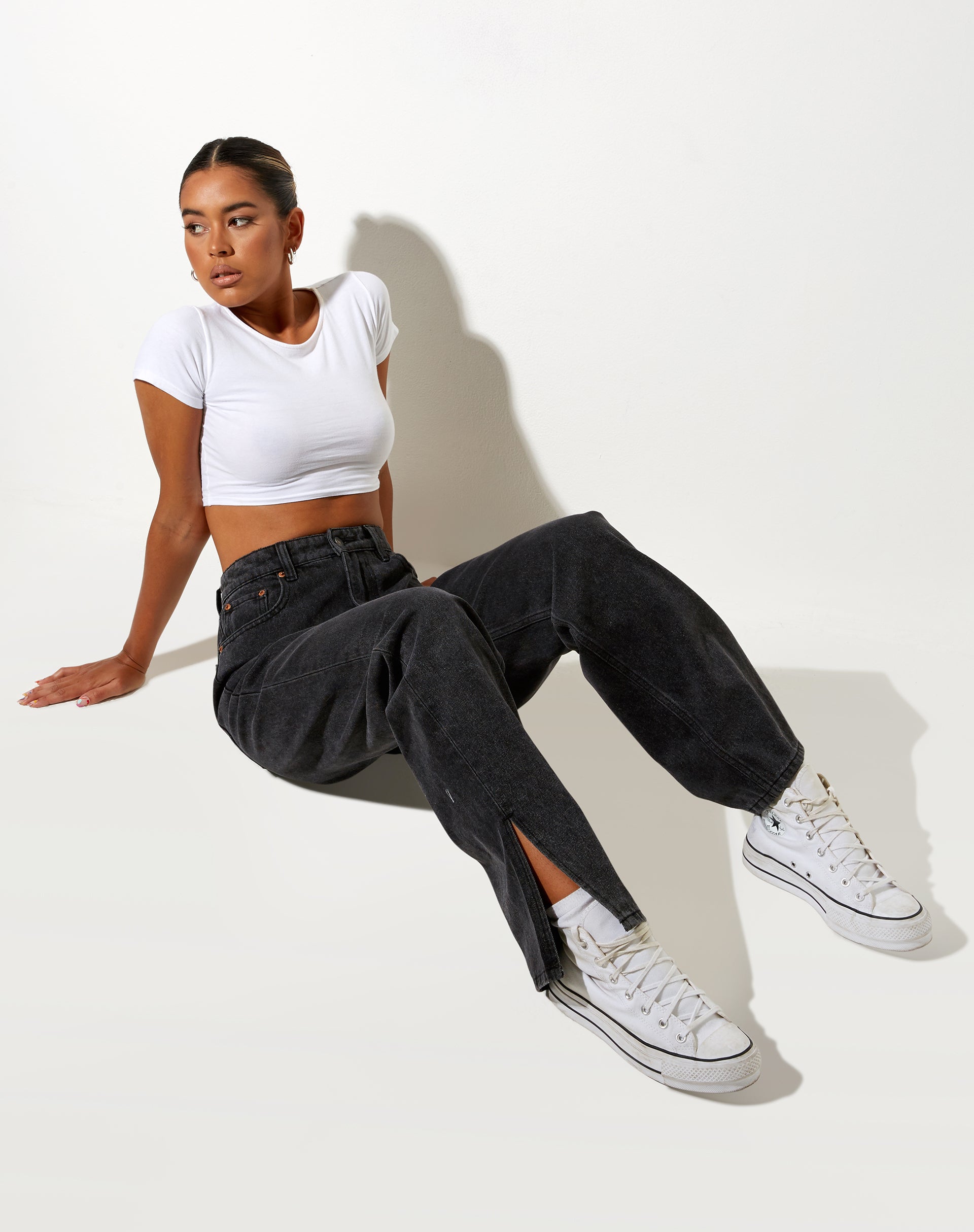 Immagine dei jeans Split Parallel in lavaggio nero