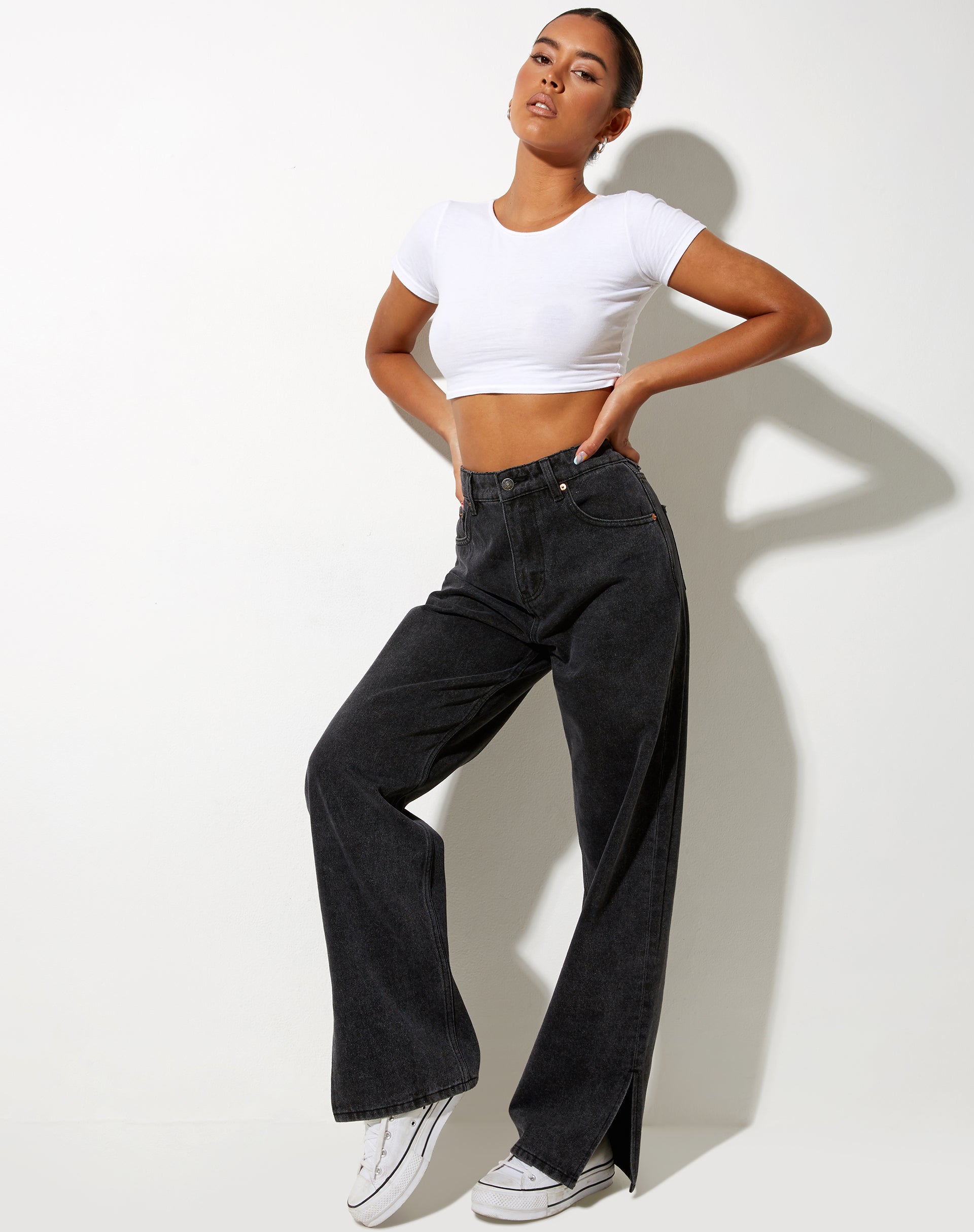 Immagine dei jeans Split Parallel in lavaggio nero