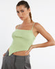 Immagine di MOTEL X JACQUIE Suhari Top in maglia a coste Lime pastello