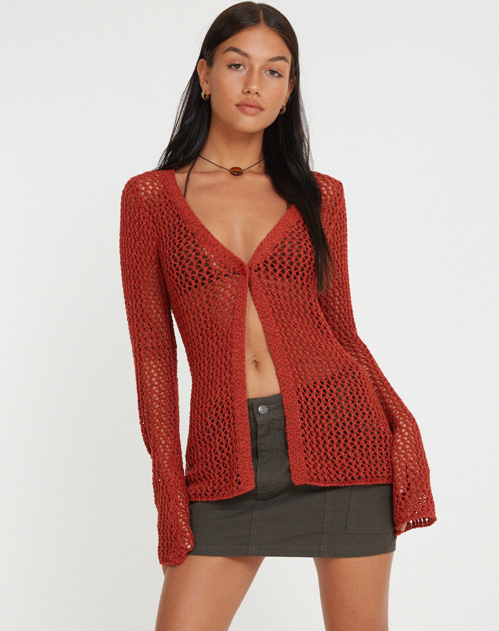 Cardi Sukati in arancione bruciato