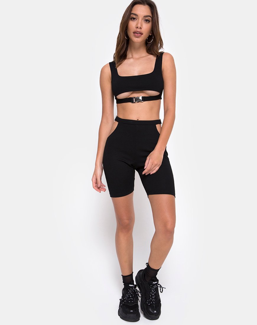 Immagine di Sula Bike Short in nero con clip argento