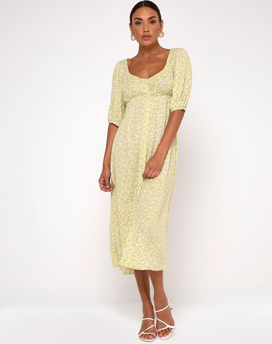 Immagine di Sula Midi Dress in Crinkle Botanic Mint Foam