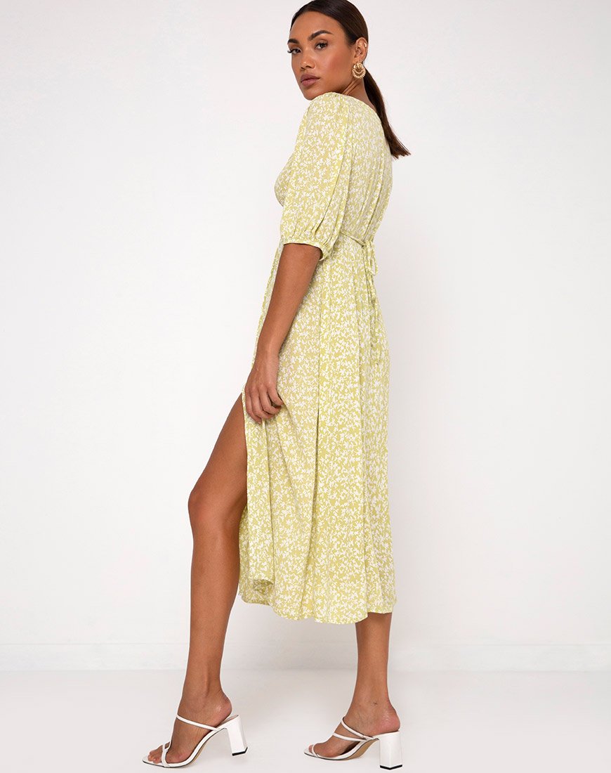 Immagine di Sula Midi Dress in Crinkle Botanic Mint Foam