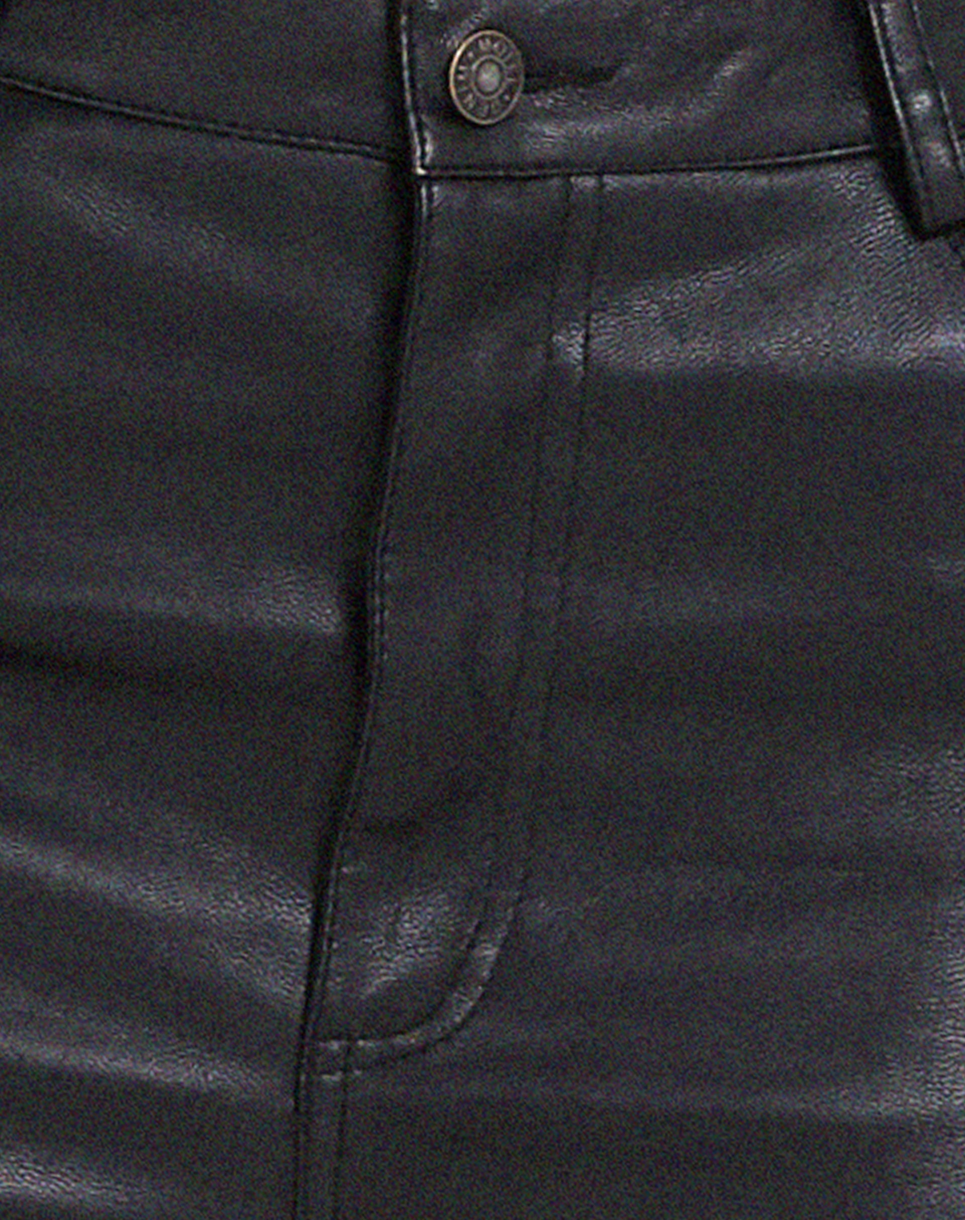 Pantaloni a gamba larga Zova in Pu Nero