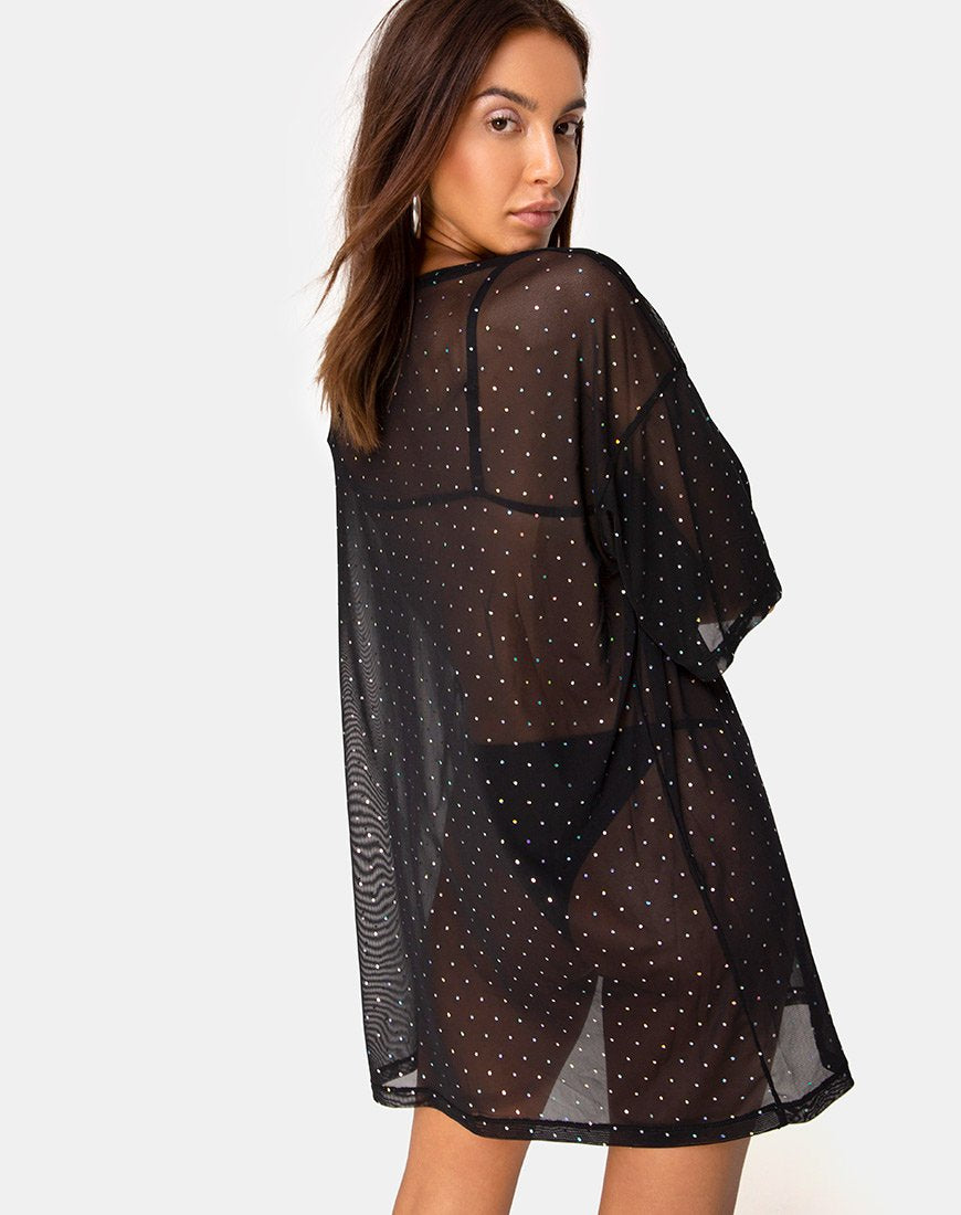 Immagine di Sunny Kiss Tee in Crystal Net Nero