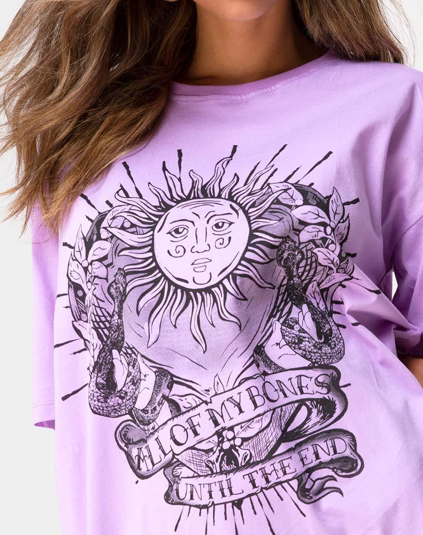 Immagine di Sunny Kiss Tee in Lilla Tutte le mie ossa