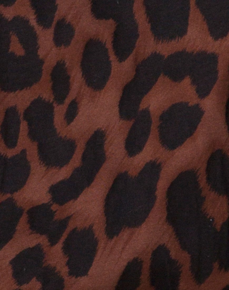 Immagine di Sunny Kiss Tee oversize in marrone Jaguar Oversize
