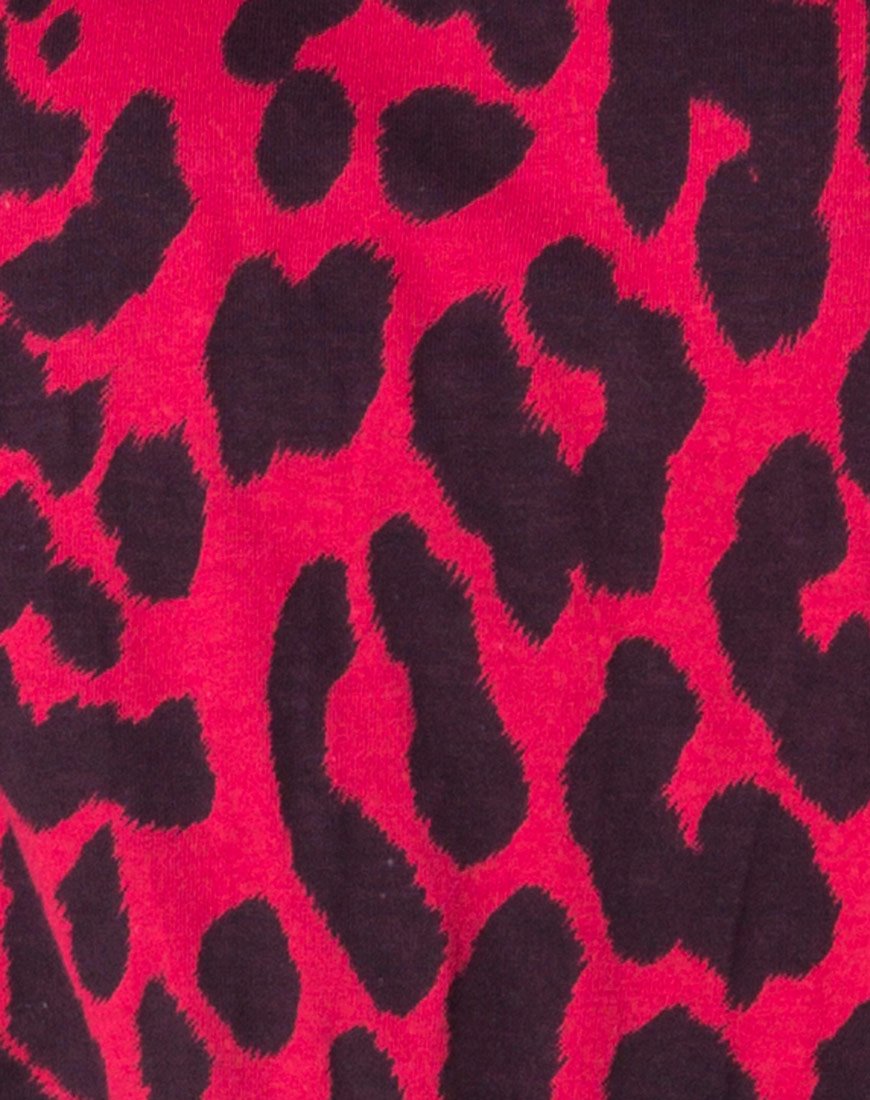 Immagine di Sunny Kiss Tee in rosso giaguaro oversize