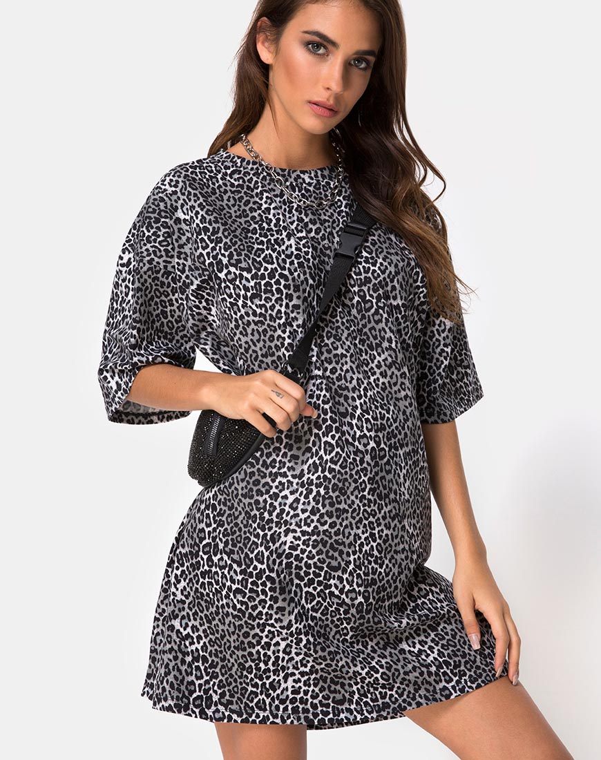 Immagine di Sunny Kiss Tee in grigio leopardo Rar