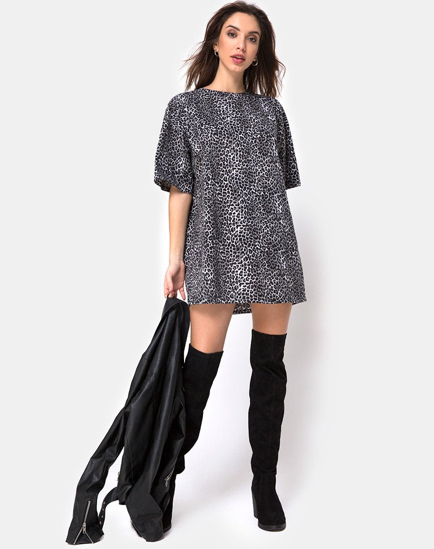 Immagine di Sunny Kiss Tee in grigio leopardo Rar