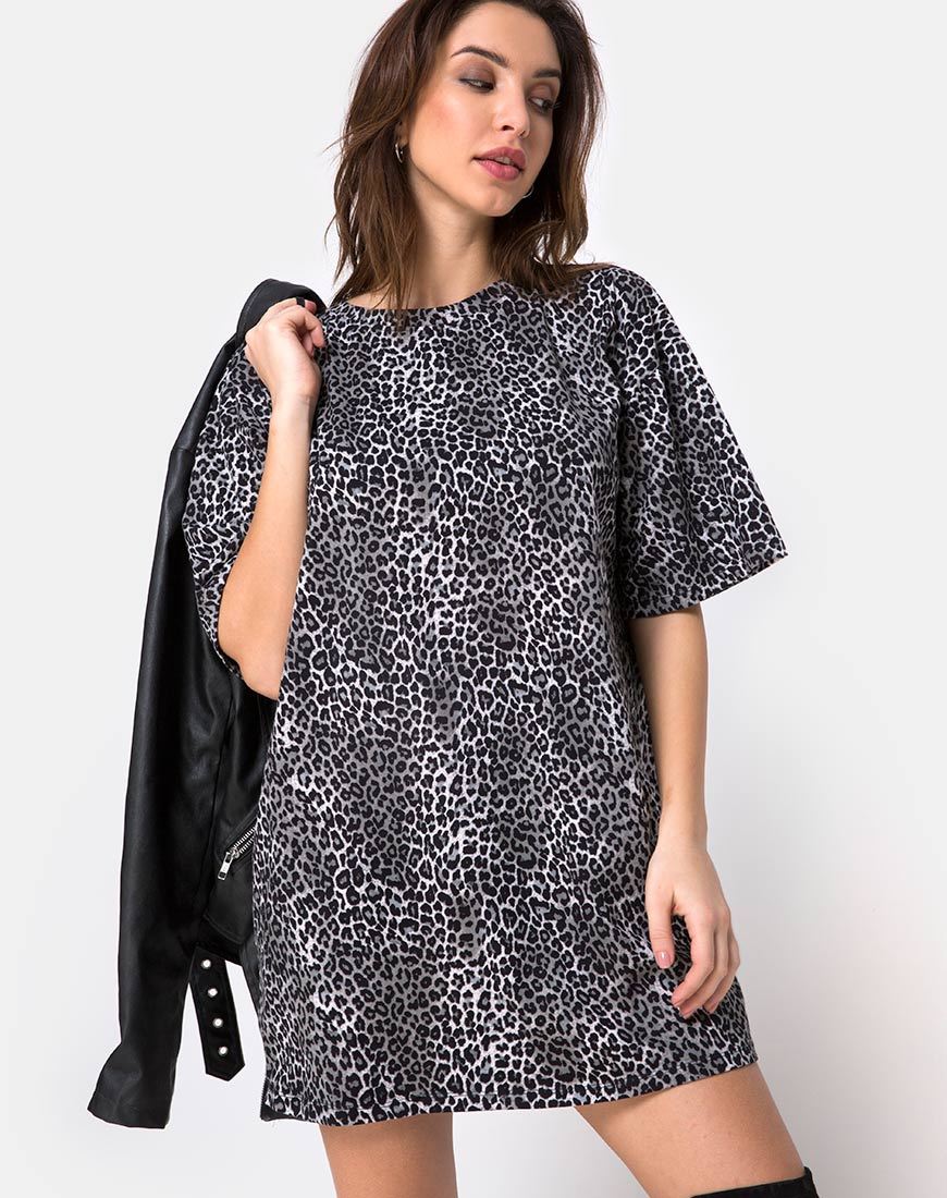 Immagine di Sunny Kiss Tee in grigio leopardo Rar